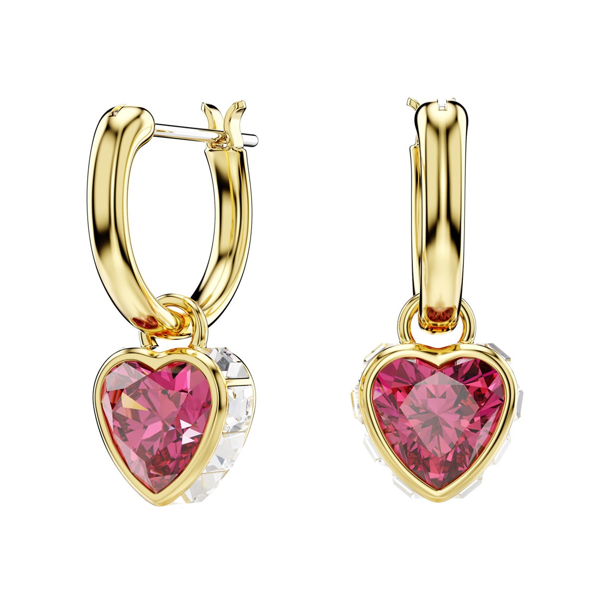 Boucles d'oreilles pendantes Swarovski Stillacoeur rouge