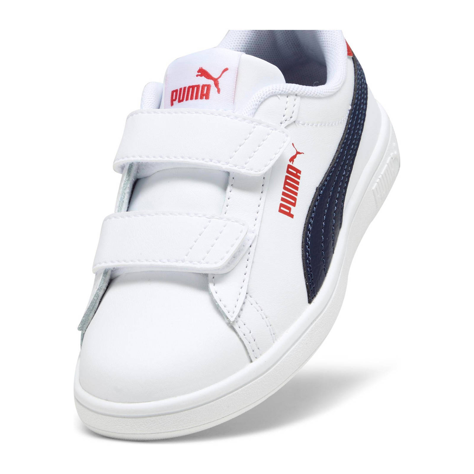 Puma Puma Smash 3.0 L V PS 3.0 sneakers wit/donkerblauw/rood