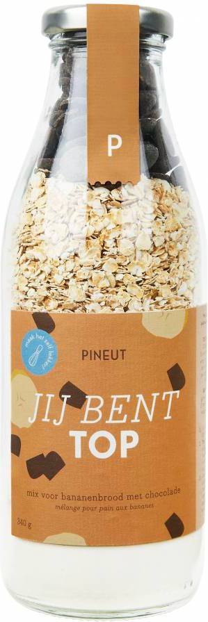 Pineut jij bent top bananenbrood chocolade cakemix 340 gr