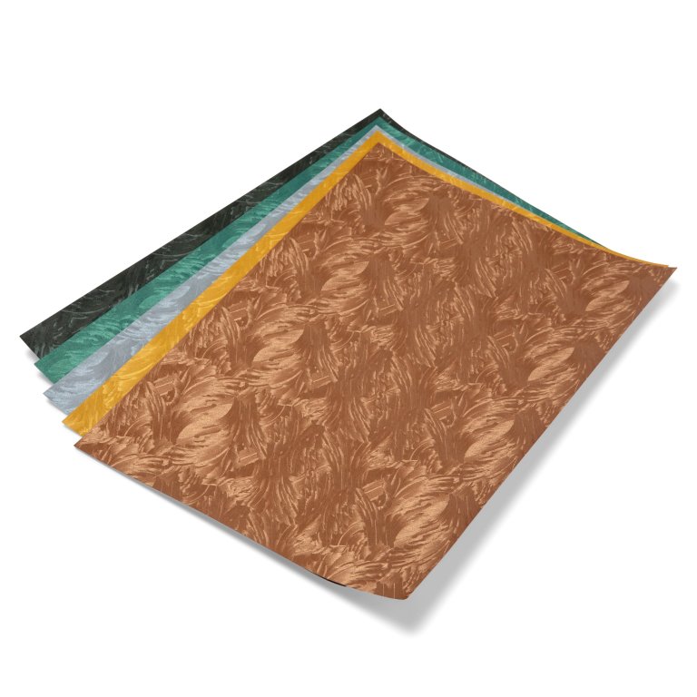 Barockkarton geprägt, metallic changierend