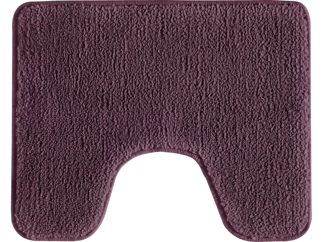 Tapis de toilette uni en polyester violine 50x40cm
