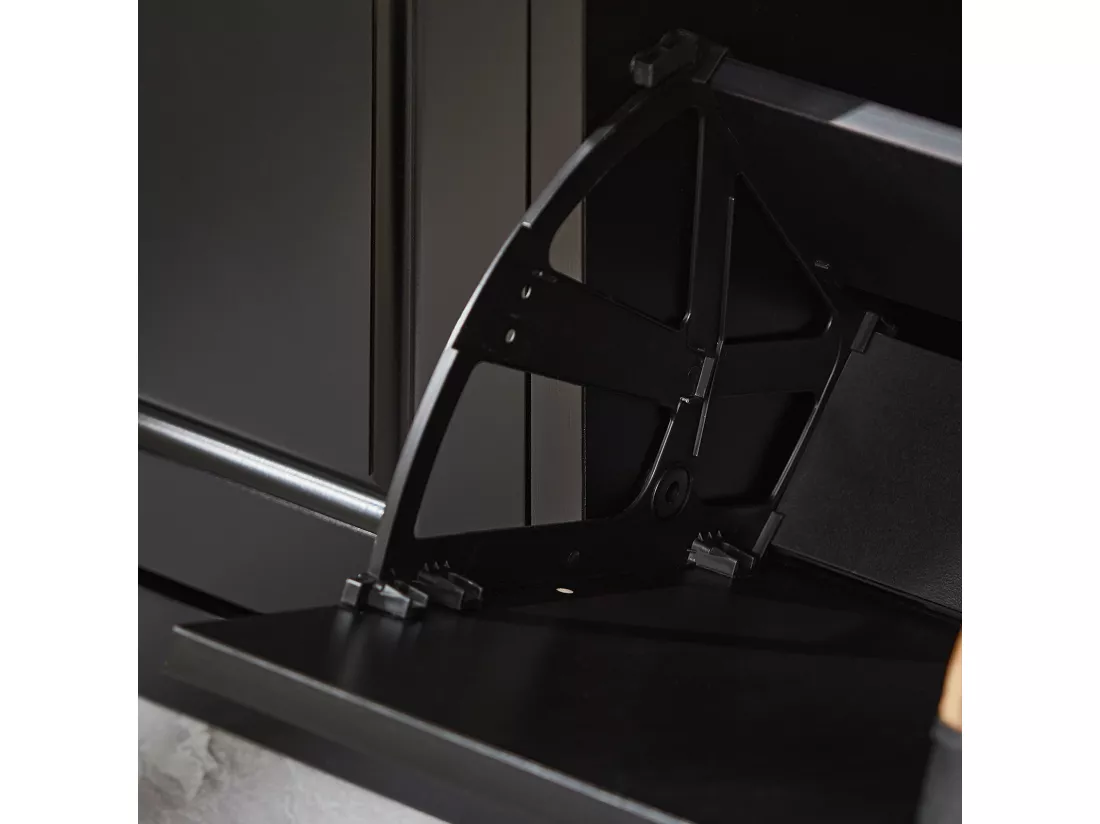 Banc de rangement à Chaussures Armoire à Chaussures 2 Abattants avec Coussin – Noir, FSR64-SCH