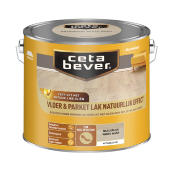 CetaBever vloer- & parketlak Natuurlijk Effect white wash 2,5 liter