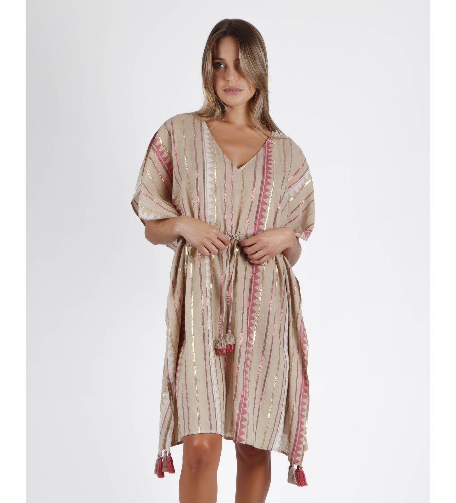 Vestido Admas Kafka Areia Étnico