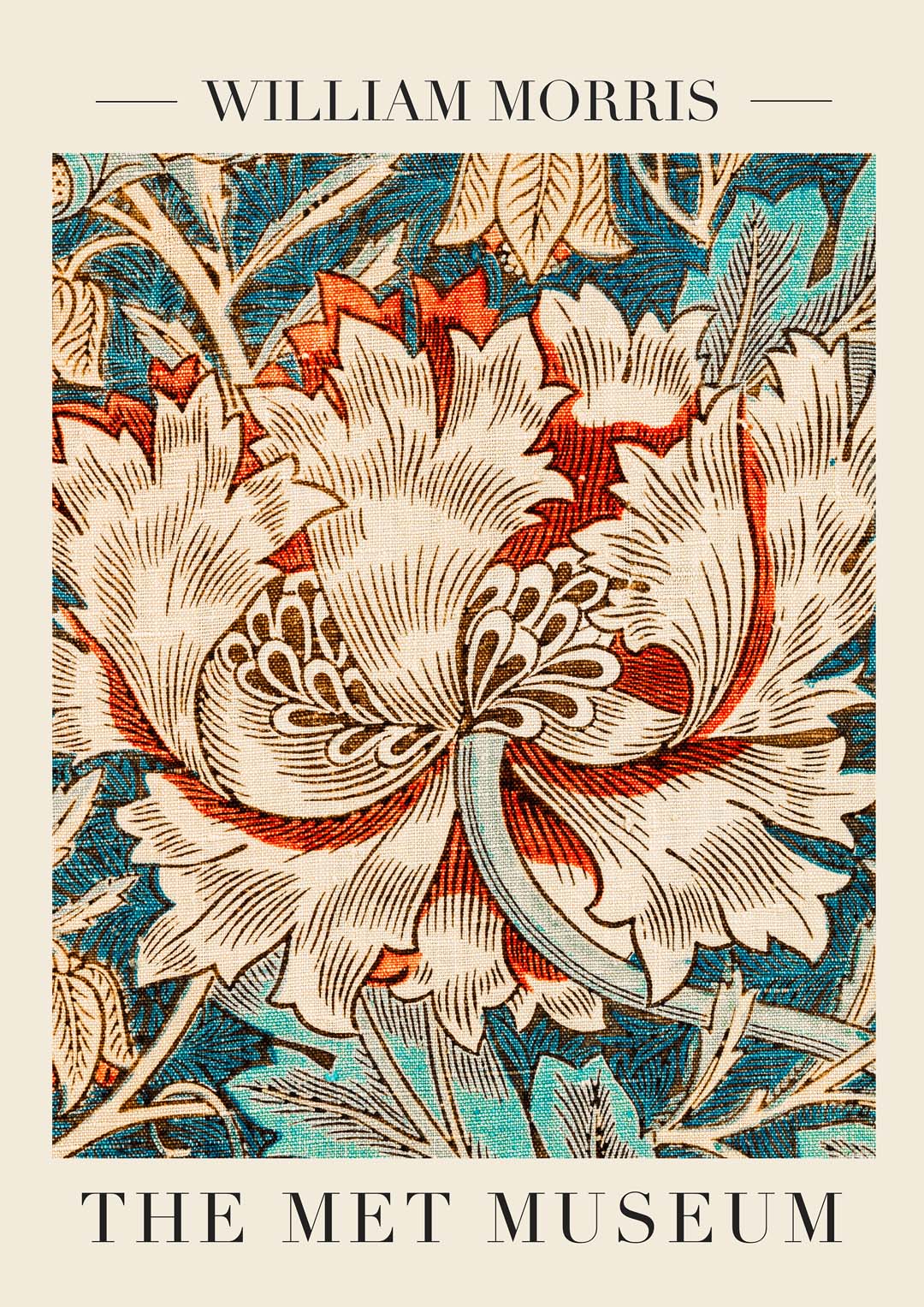 William Morris Honeysuckle Pattern III Kunstausstellung