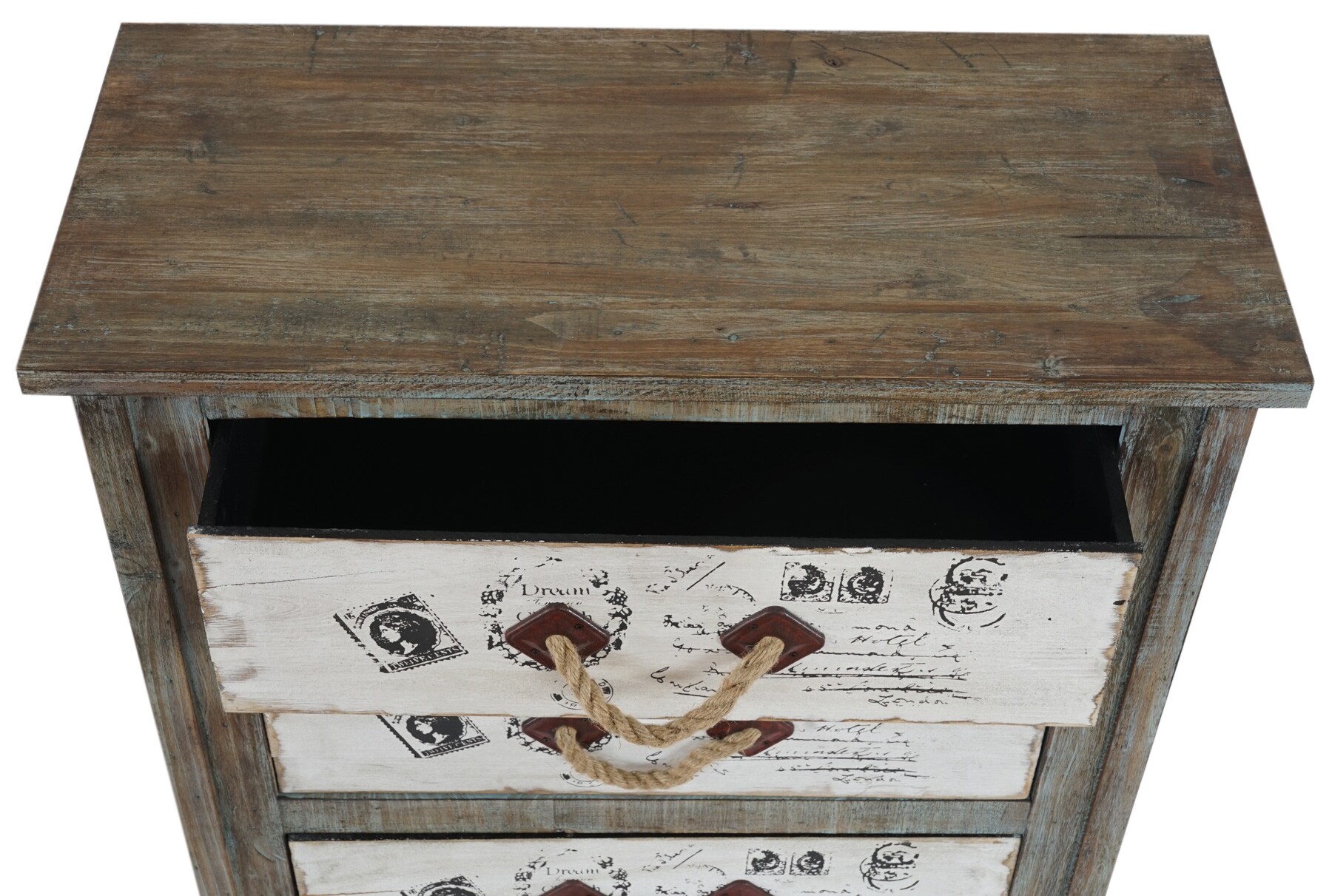 Kommode Aveiro Schubladenkommode Schrank Shabby-Look, Vintage, 80x72x33cm