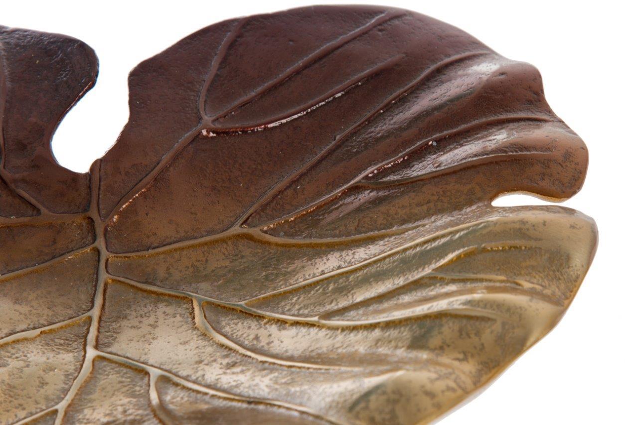 Schale LEAF - bronzefarben - 27x29 cm