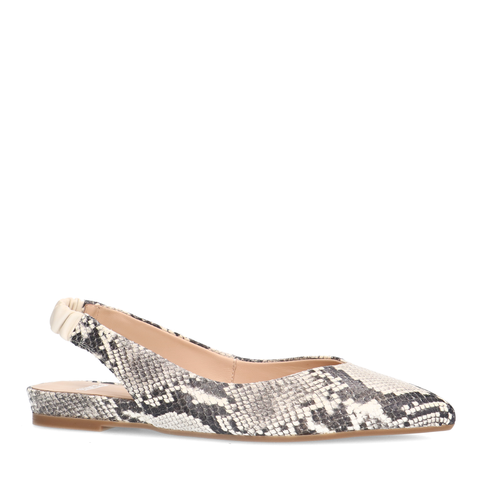 Slangenprint leren slingbacks
