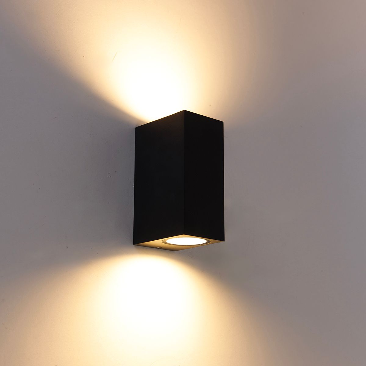 Moderne wandlamp donkergrijs 2-lichts IP44 - Baleno