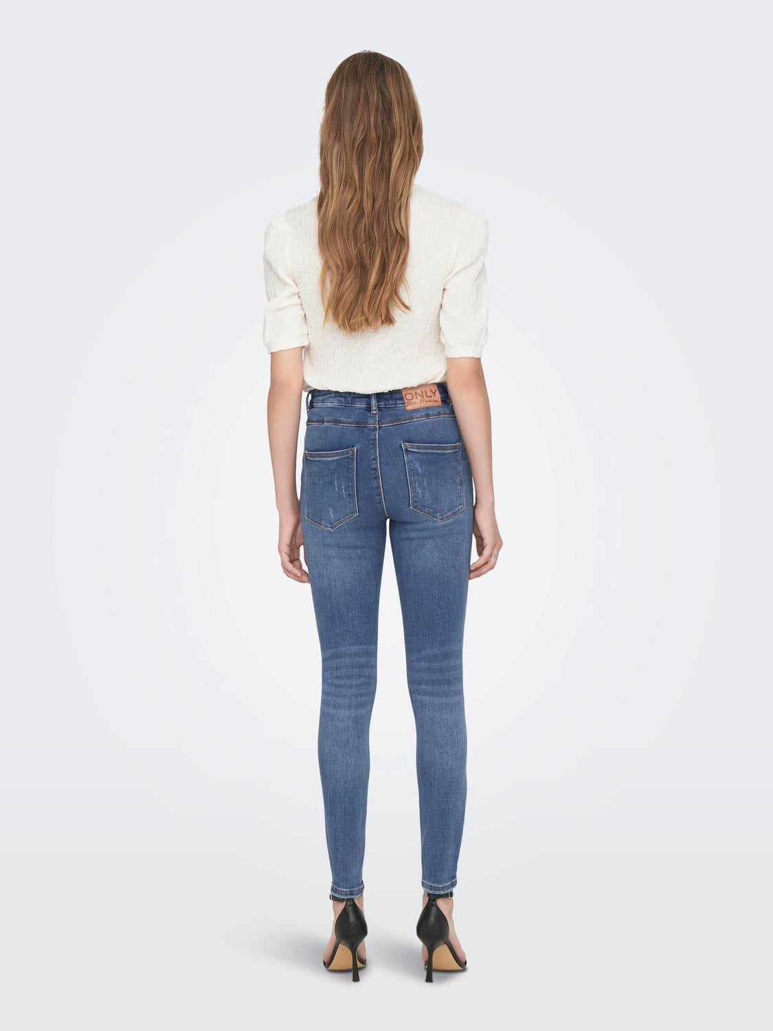 ONLMILA Hohe Taille Skinny Fit Jeans Medium Blue Denim