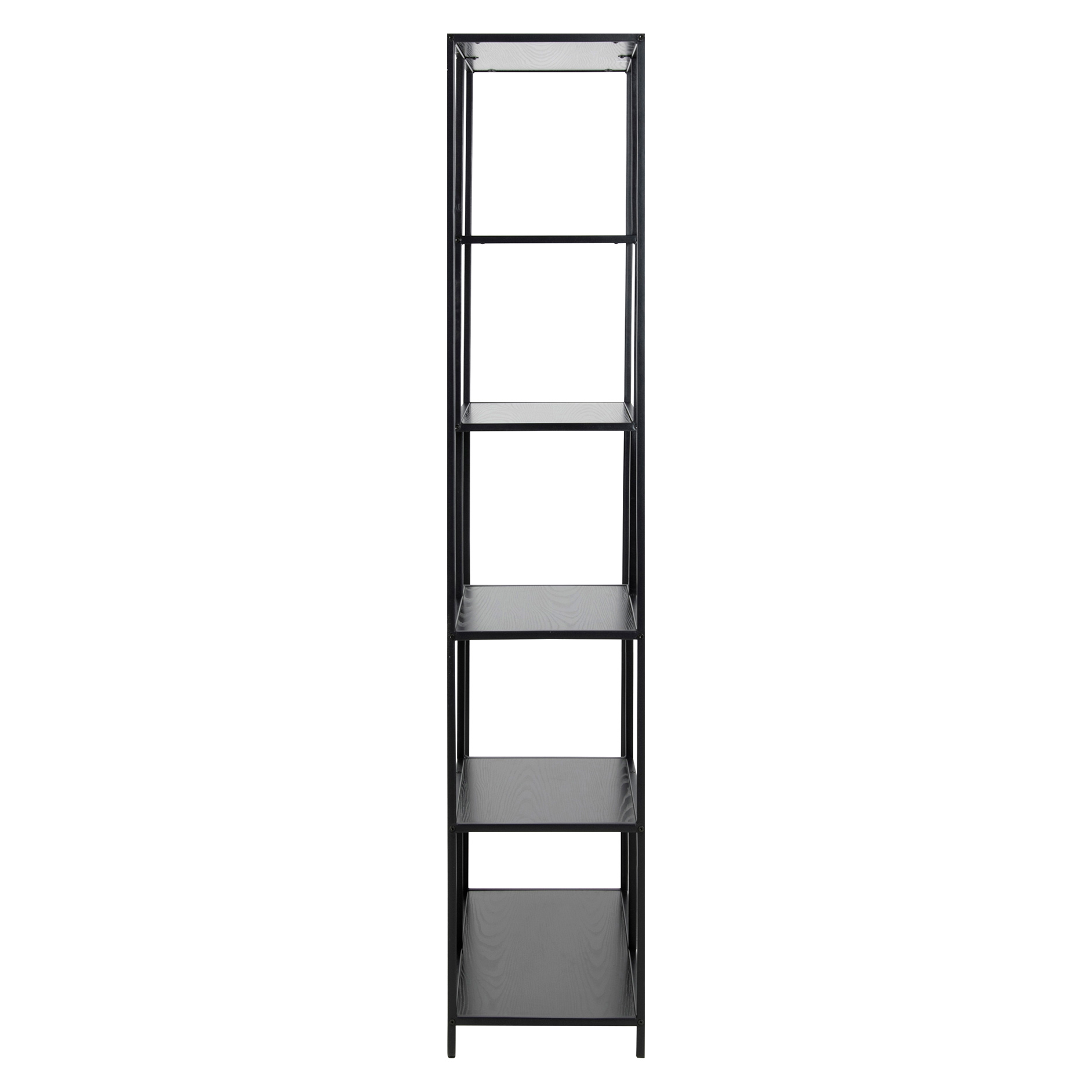 Regal SEAFORD - schwarz - 5 Ablagen - 77 cm