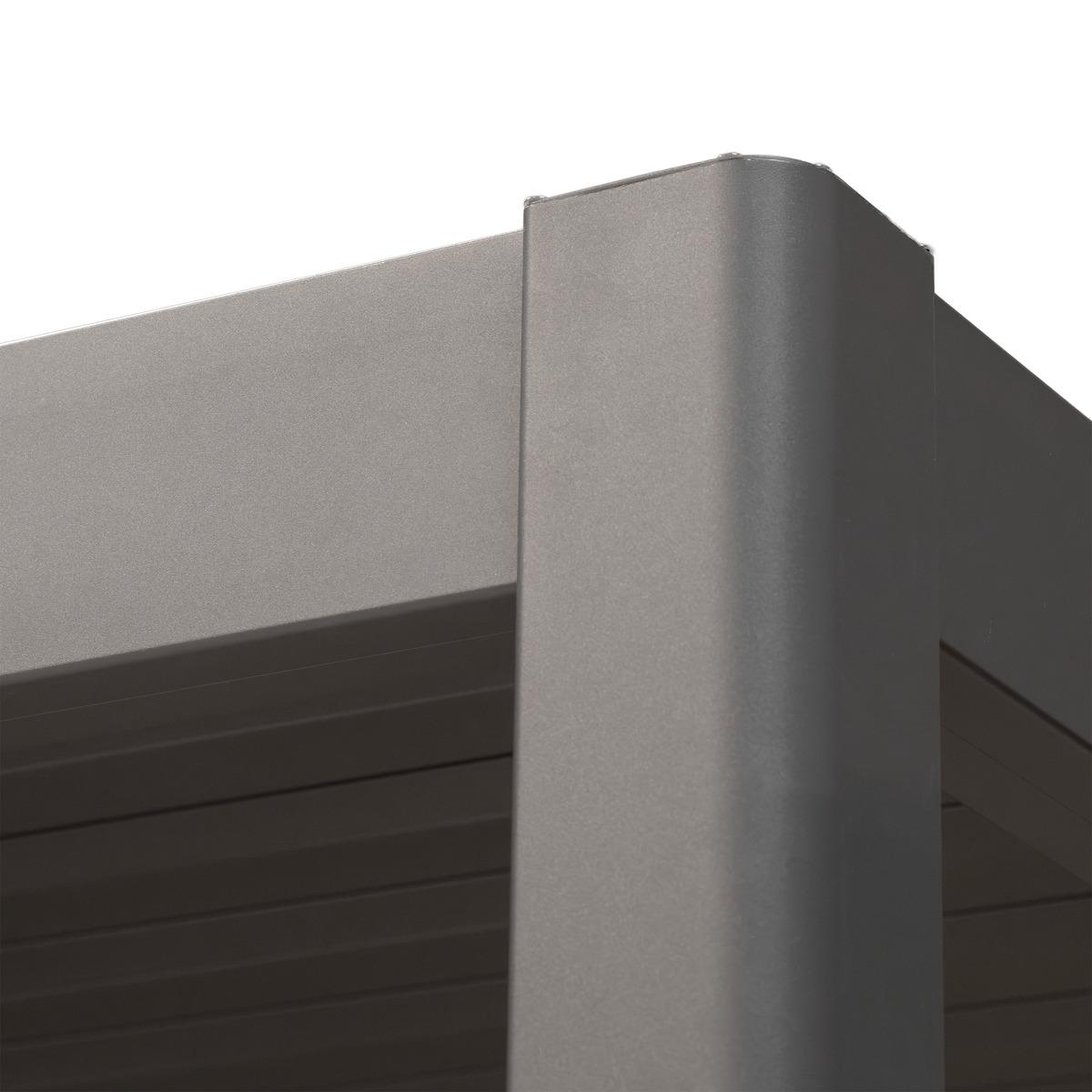 PERGOLA EVORA ELECTRIQUE 3.6X3.6 GRAPHITE