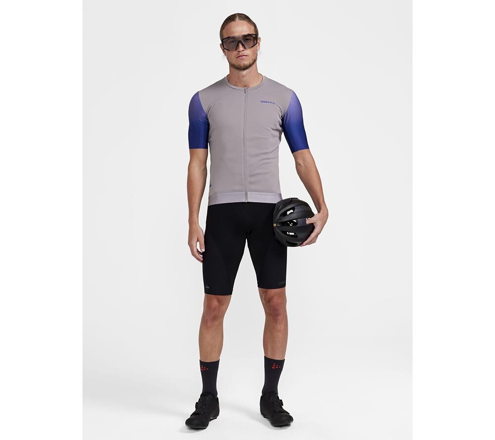 Craft ADV Aero Fietsshirt Korte Mouwen Grijs/Paars Heren