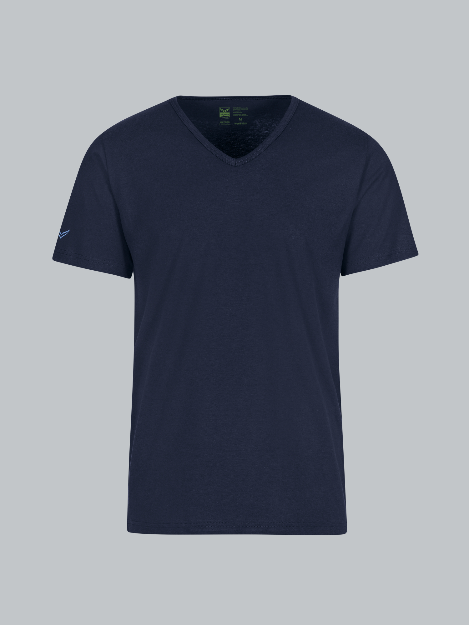 V-Shirt aus 100% Biobaumwolle Navy-C2C