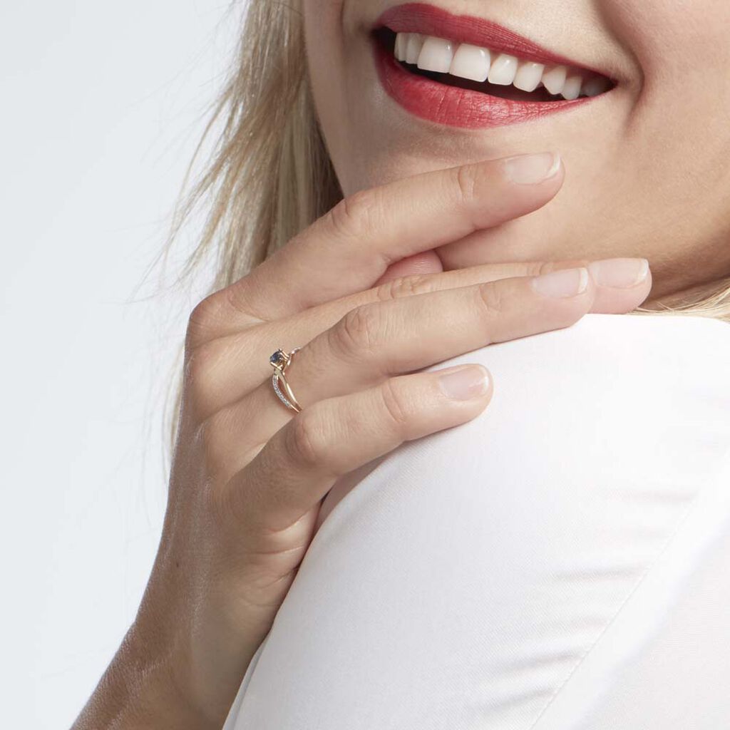 Bague Or Jaune Carl Saphirs Diamants