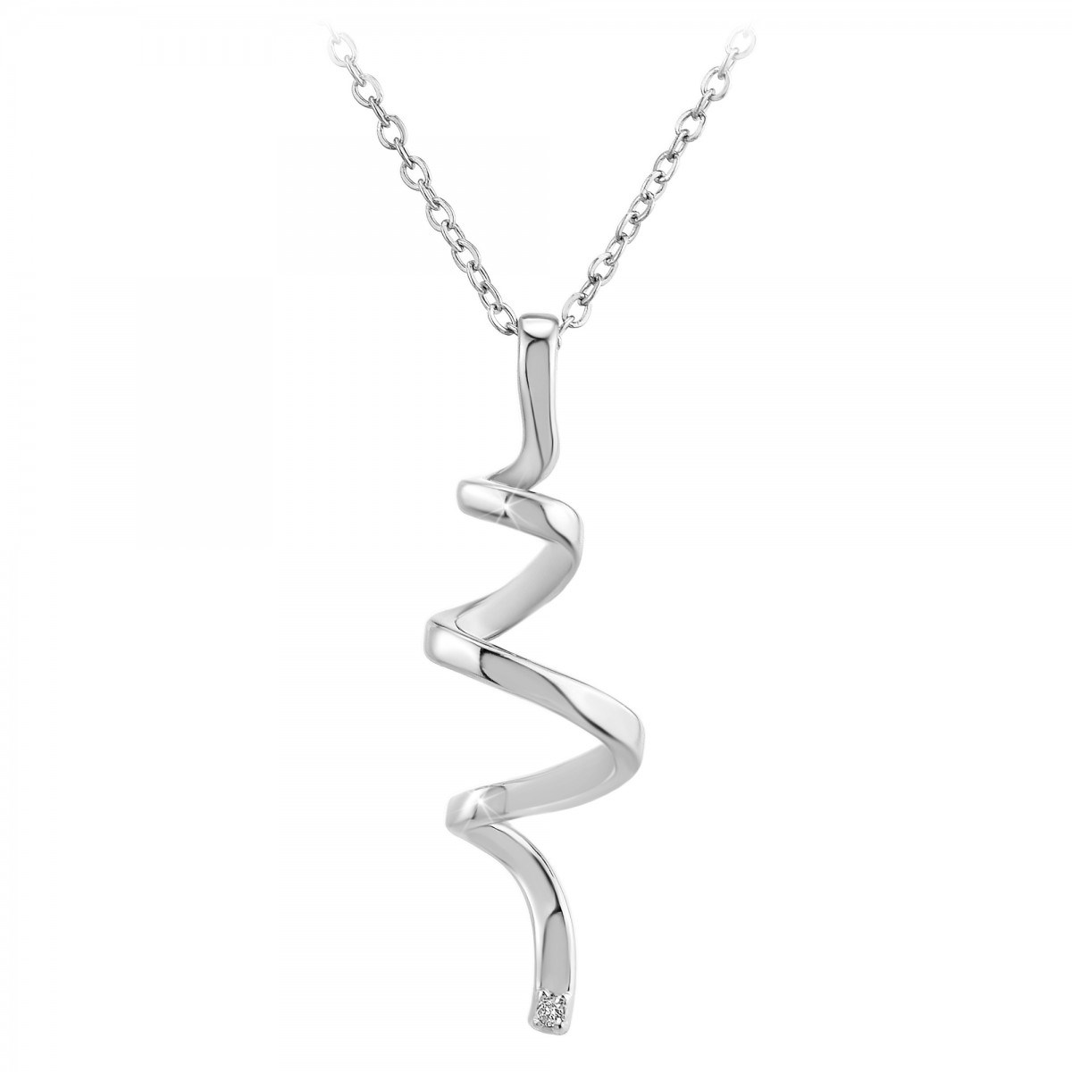 Collier SC Crystal orné d'un véritable diamant blanc