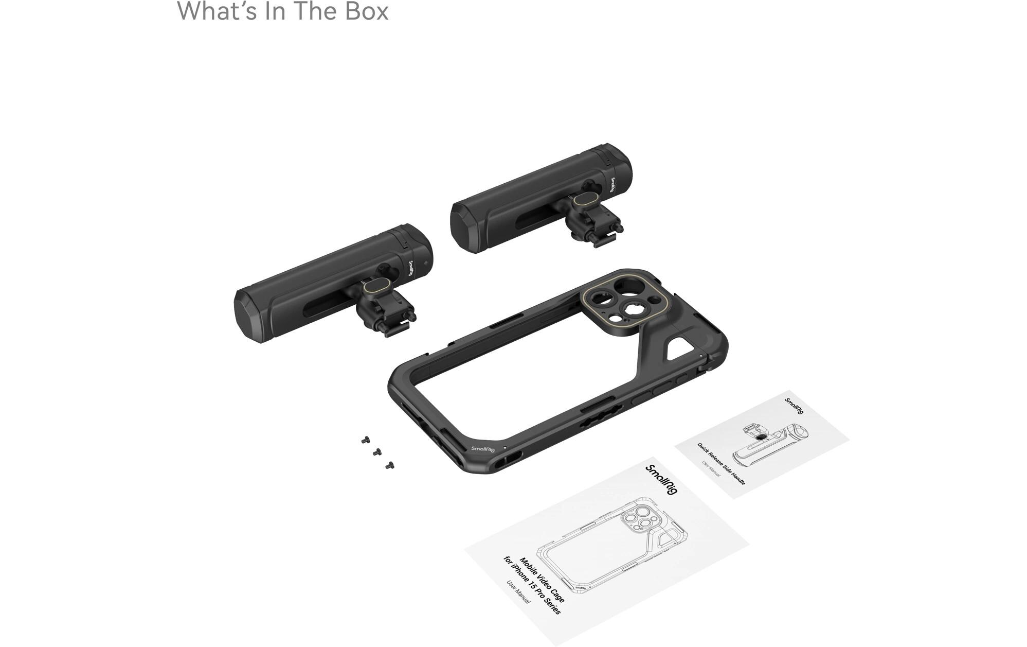 Cage für iPhone 15 Pro Max<br>Dual Handheld Mobile Video Kit für iPhone 15 Pro Max