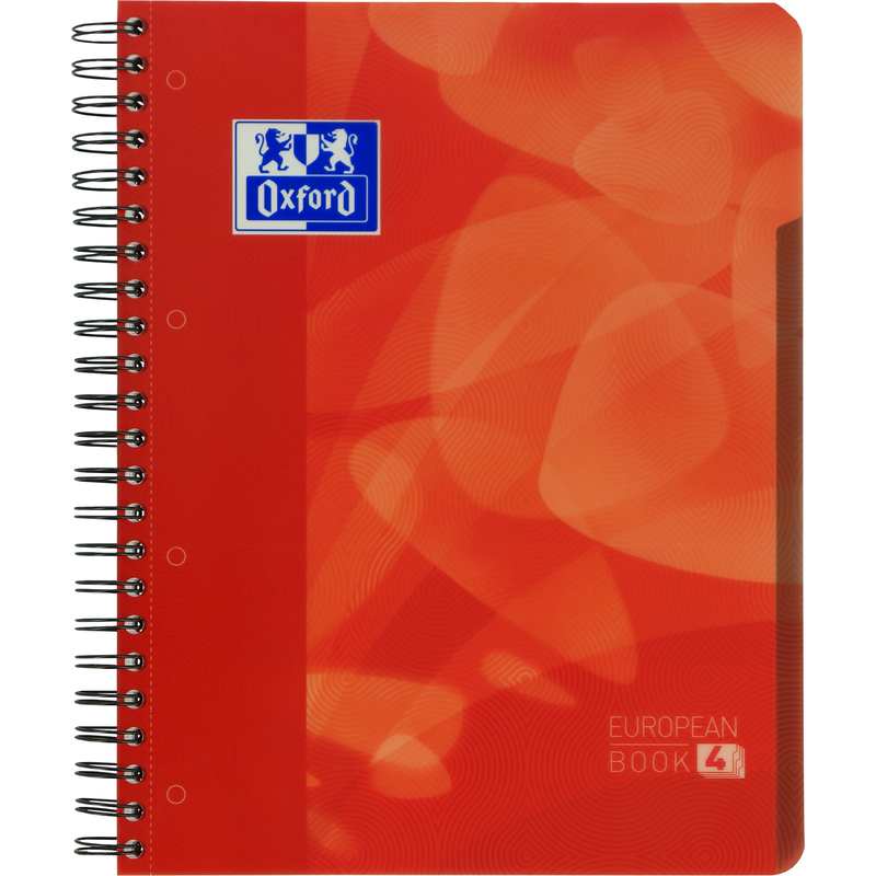 Oxford Projectbook Collegeblock, 220 x 295 mm, kariert 5 mm mit Rand, rot