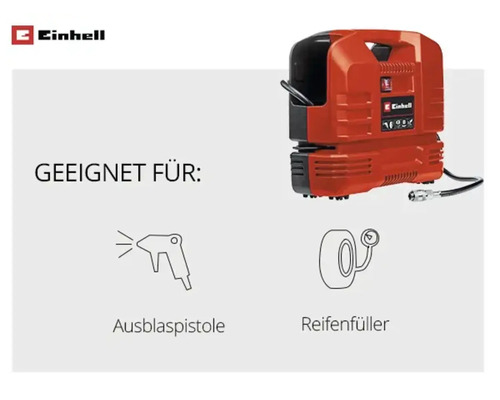 Einhell draagbare compressor, 8 bar, 220 V