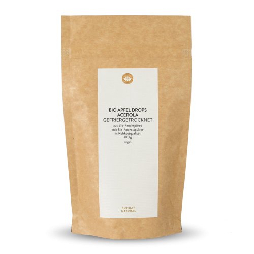 Sunday Natural Products  Bio Apfel DropsAcerolaGefriergetrocknet