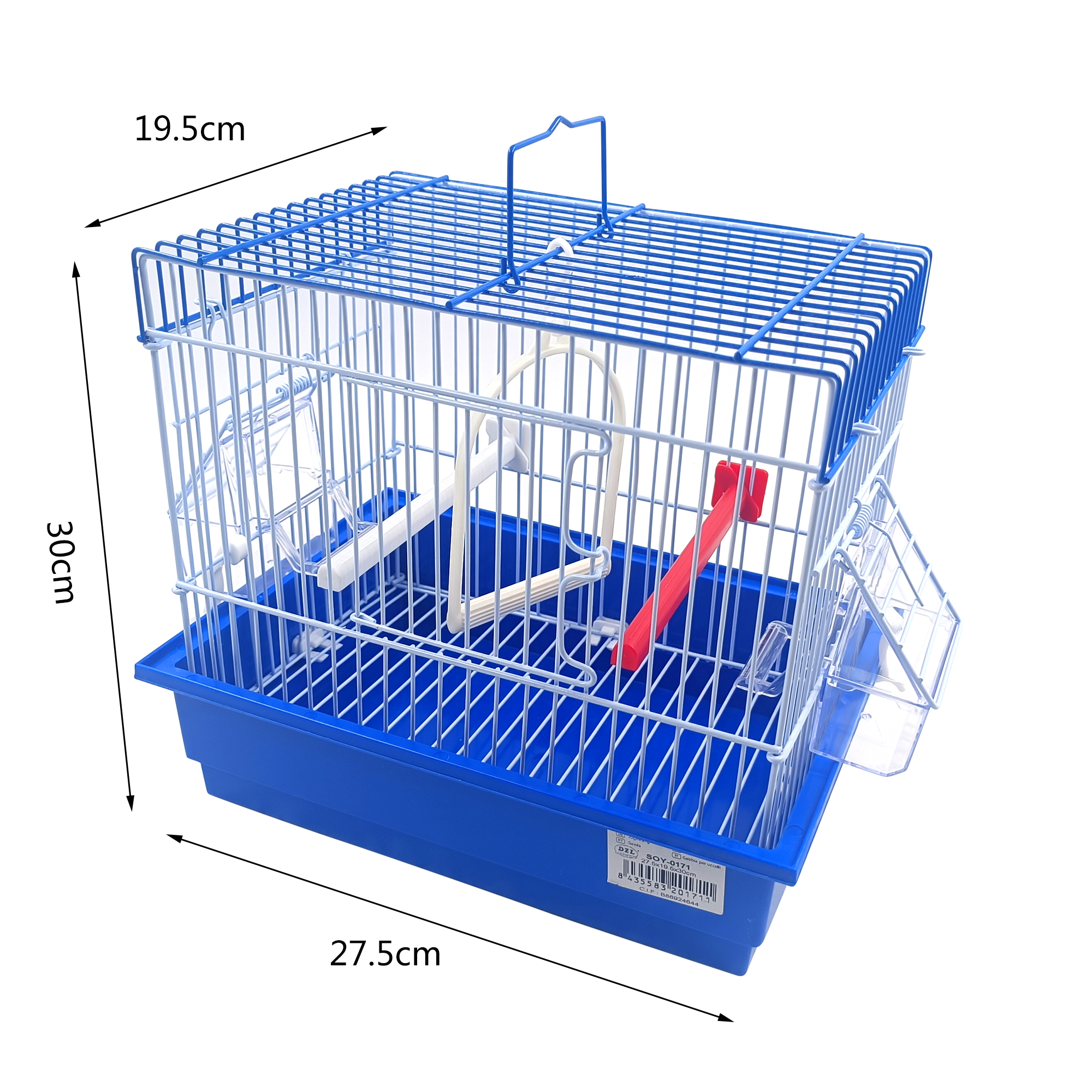 Mini gaiola para pássaros 27,5*19,5*30CM