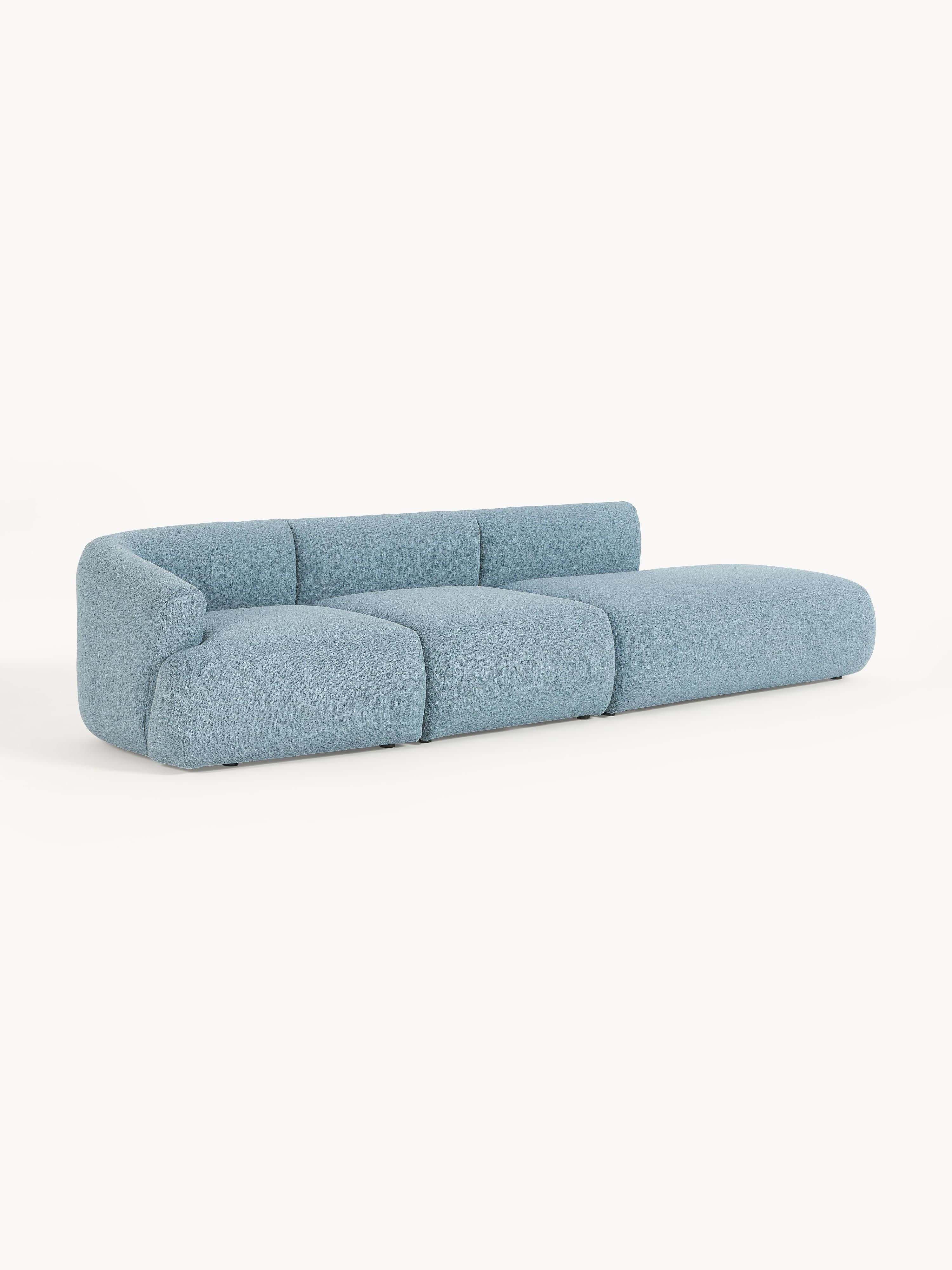 Modulaire XL chaise longue Sofia van bouclé stof