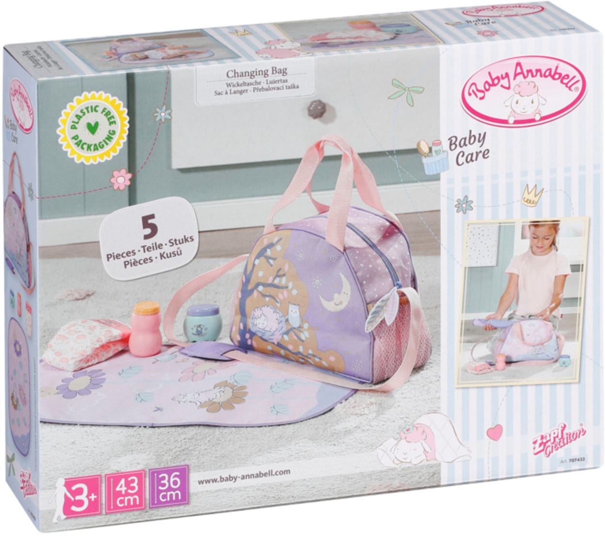 Baby Annabell Puppen Wickeltasche mit Zubehör