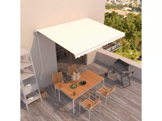 Auvent rétractable automatique 450x350 cm Crème