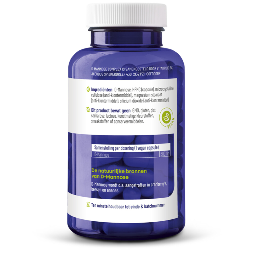 2x Vitakruid D-Mannose 500 90 vegacapsules