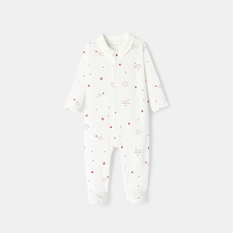 Dors-bien de Noël en velours blanc mixte Absorba Blanc