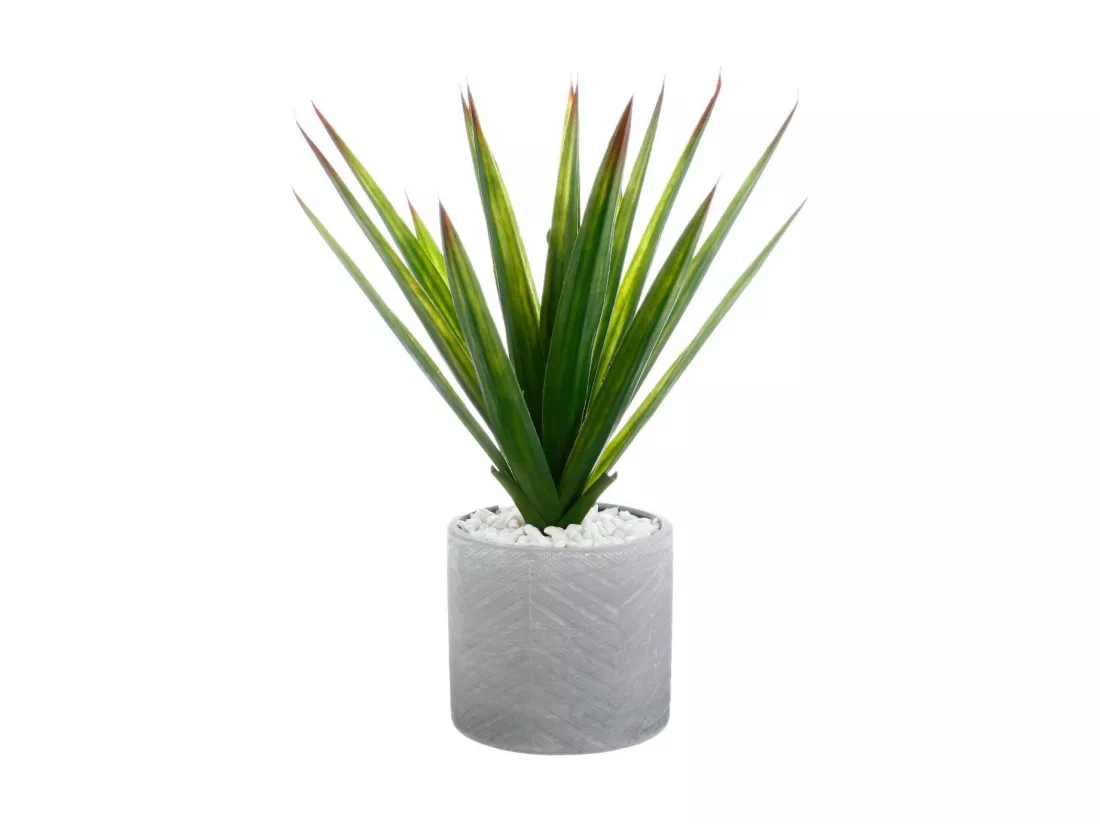 Plante artificielle Aloe Vera dans un pot en céramique H 49 cm
