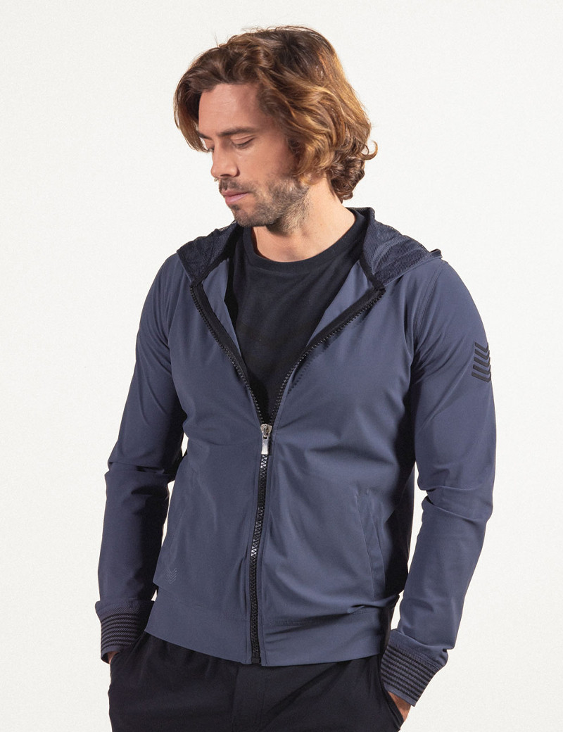 HBT BASICS | KEATON HOOD ZIPPER ANTHRACITE