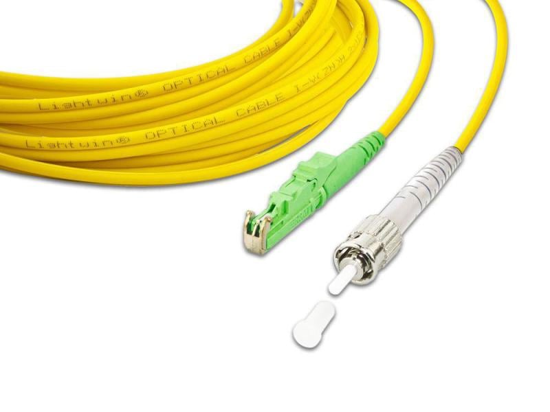 Lightwin LWL-Patchkabel Singlemode E2000/APC – ST, OS2, Sim Singlemode E2000/APC-ST Simplex OS2 1 m