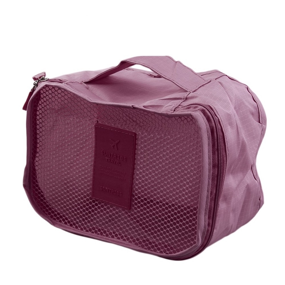 6in1 Koffer Organizer Reise Gepäck Kompressions Kleidertaschen Set - Weinrot