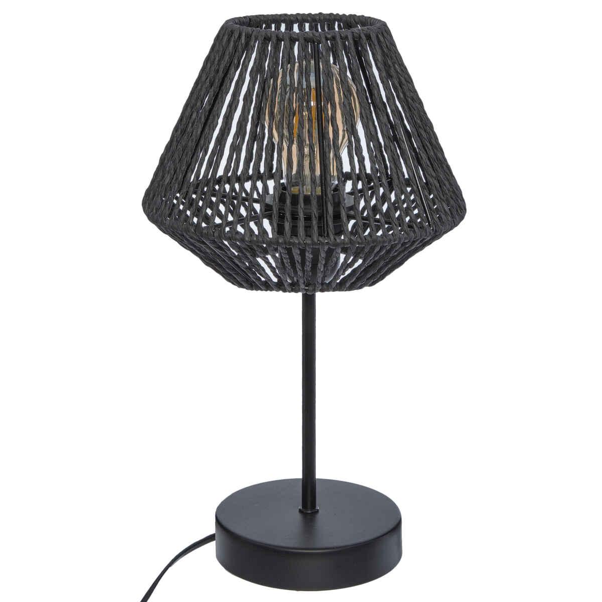LAMPE CORDE NOIR JILY H.34CM