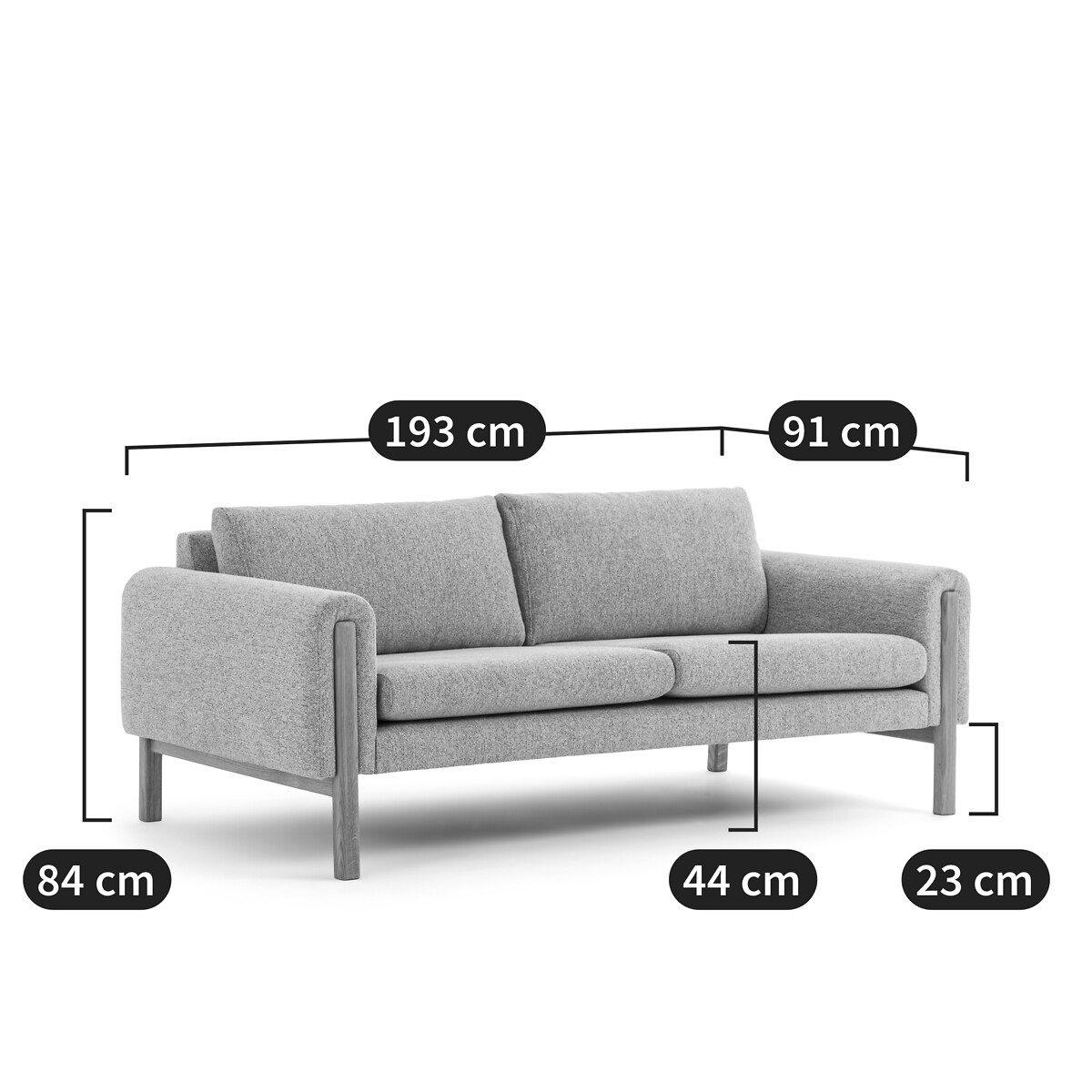 LA REDOUTE INTERIORS<br>Sofá texturizado de 3 lugares, Vino