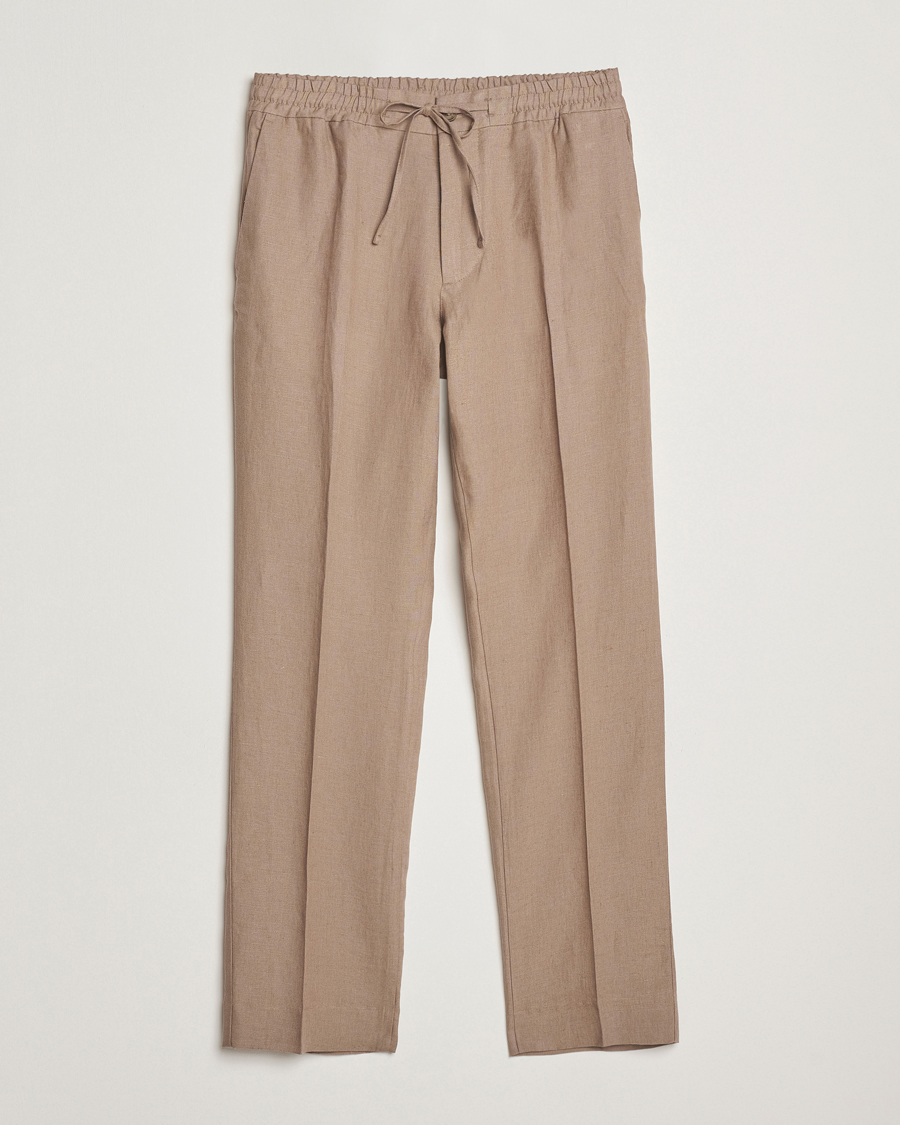 J.Lindeberg Soren Drape Linen Pants Nutmeg