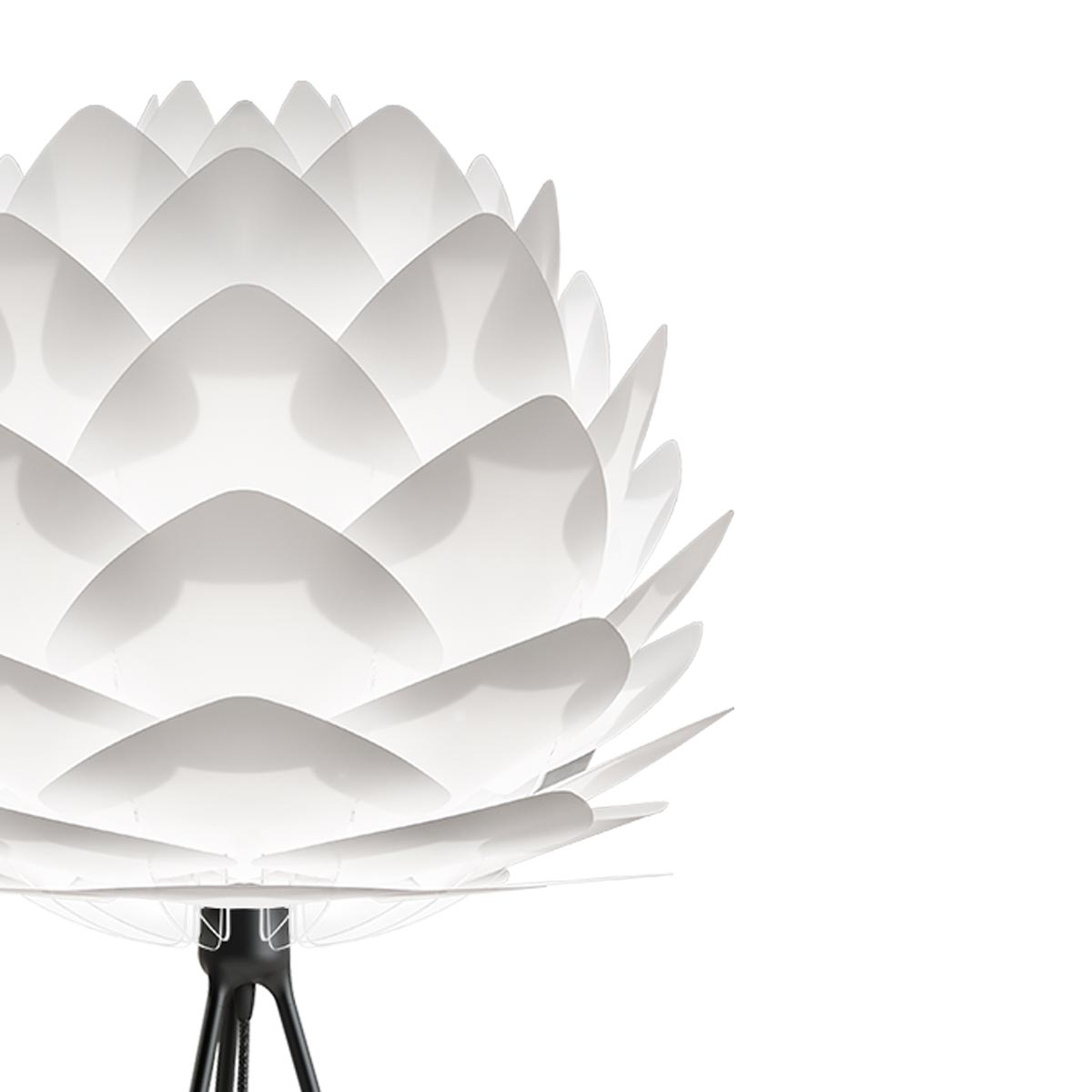 Silvia Medium Ø 50 cm - Vloerlamp - Tripod zwart Wit
