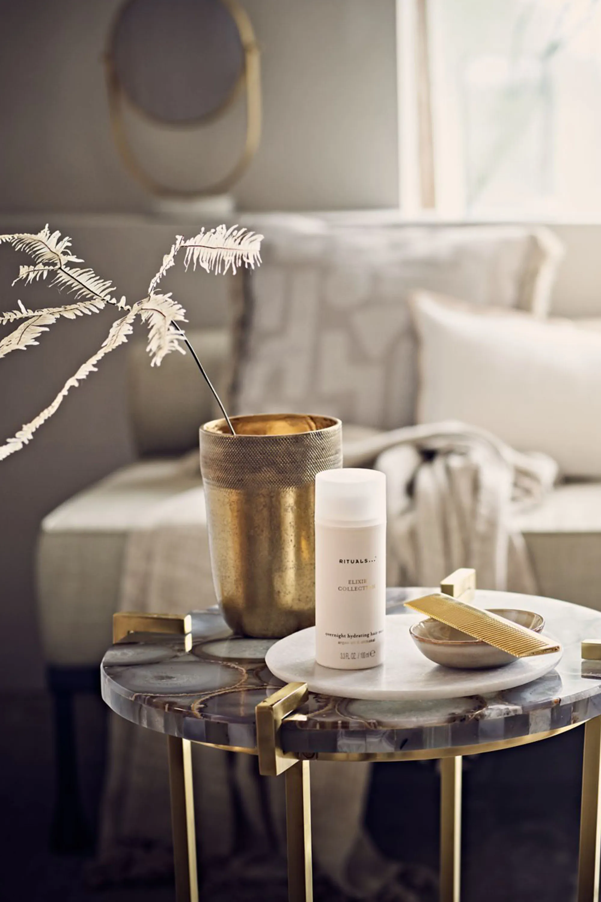 Rituals Masque kératine de nuit pour cheveux secs et abîmés Elixir Hair Collection-100 ml