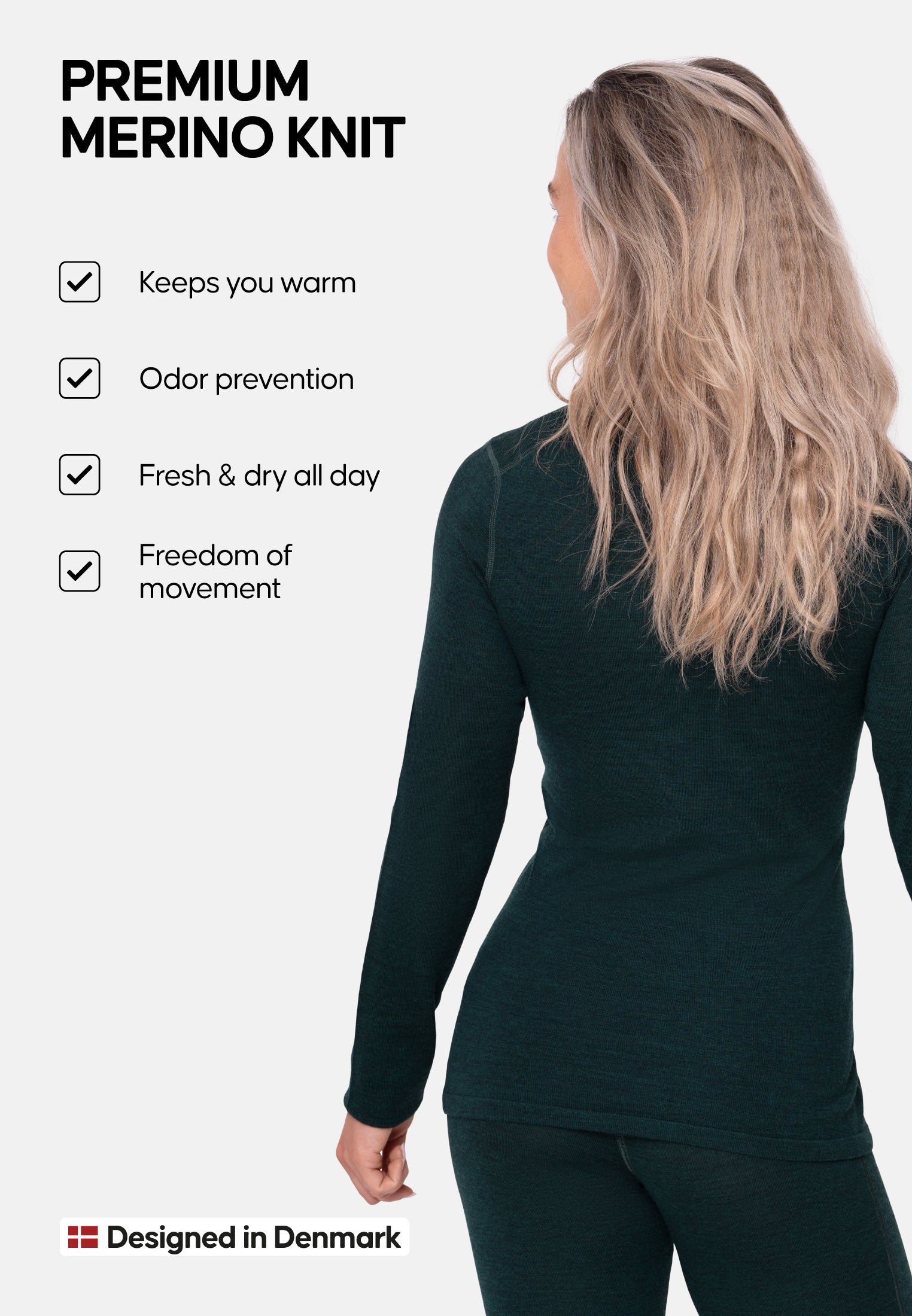 MERINOULD BASELAYER BLUSE TIL KVINDER