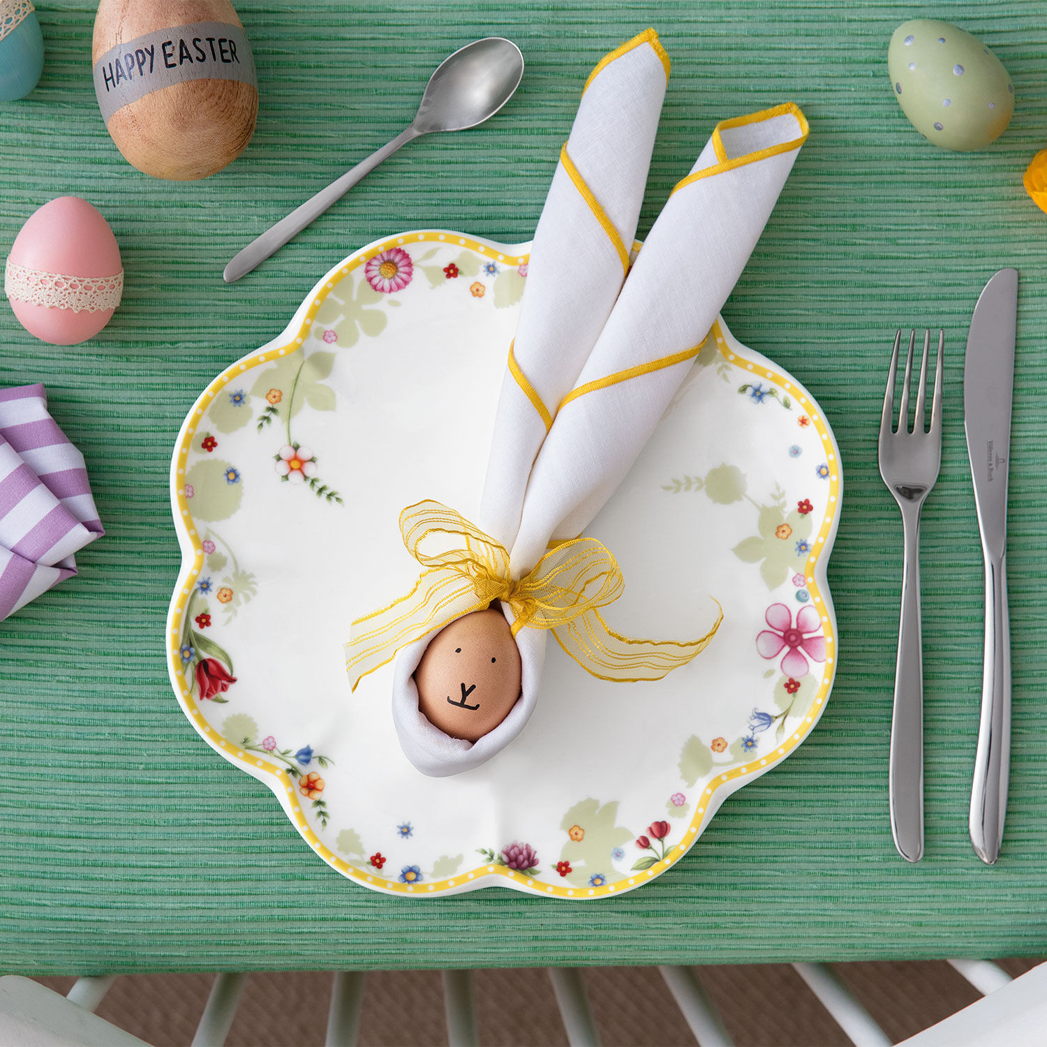 Spring Awakening Appetizer and dessert plate Yellow, 8.8'', Premium Porcelain