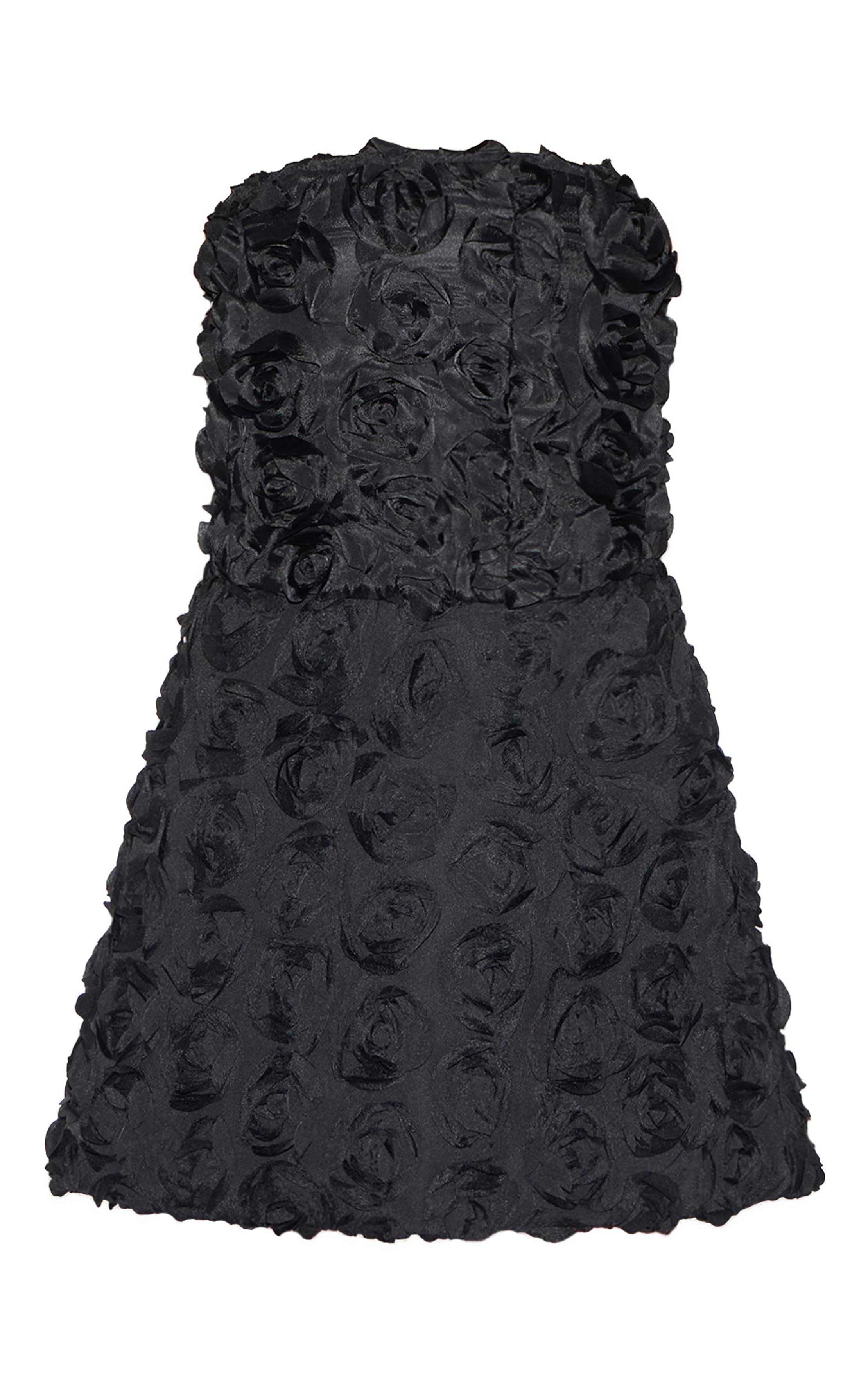 Noir Robe Patineuse À Volants Floraux