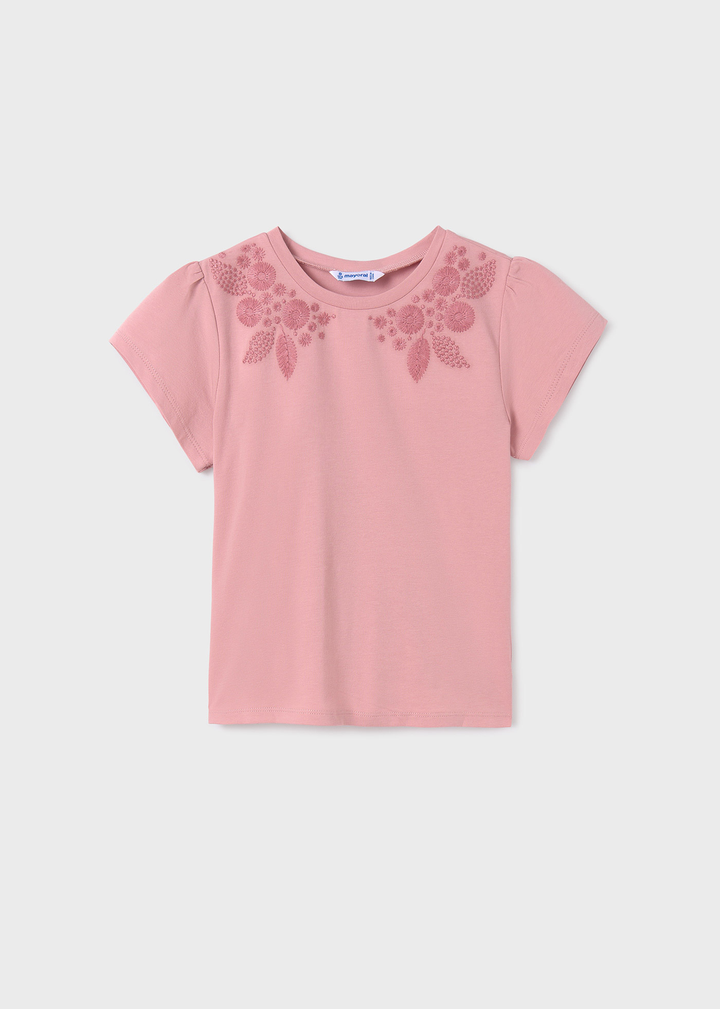 Camiseta floral bordada Quartz para meninas