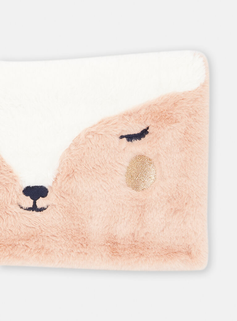 Snood en fausse fourrure motif biche pour fille