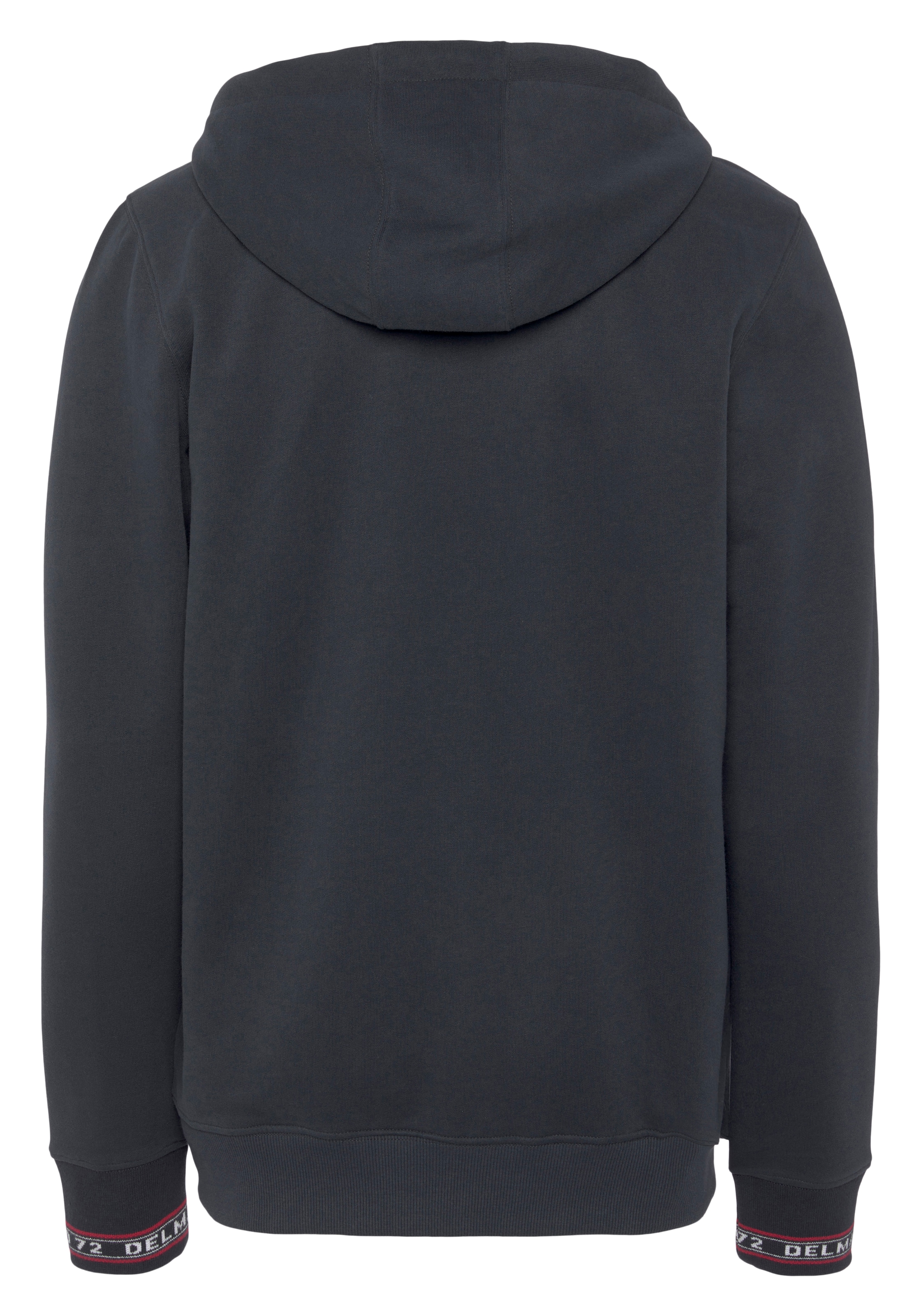 DELMAO Kapuzensweatjacke , mit kontrastfarbenen Reissverschlüssen