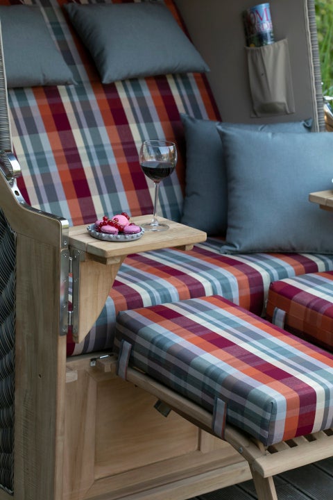 Strandstoel Nordstrand Teak PE grijs Design 505