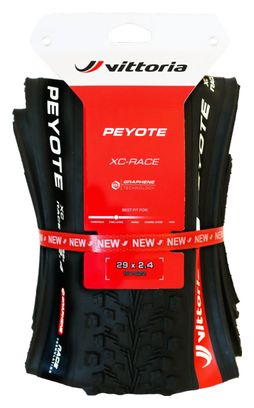 Pneu VTT Vittoria Peyote XC Race 29'' Tubeless Ready Souple Graphene Race Formulation Flancs Marrons