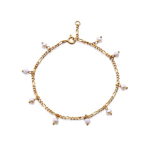 Maanesten Lula Armbånd, Guld/Hvid
