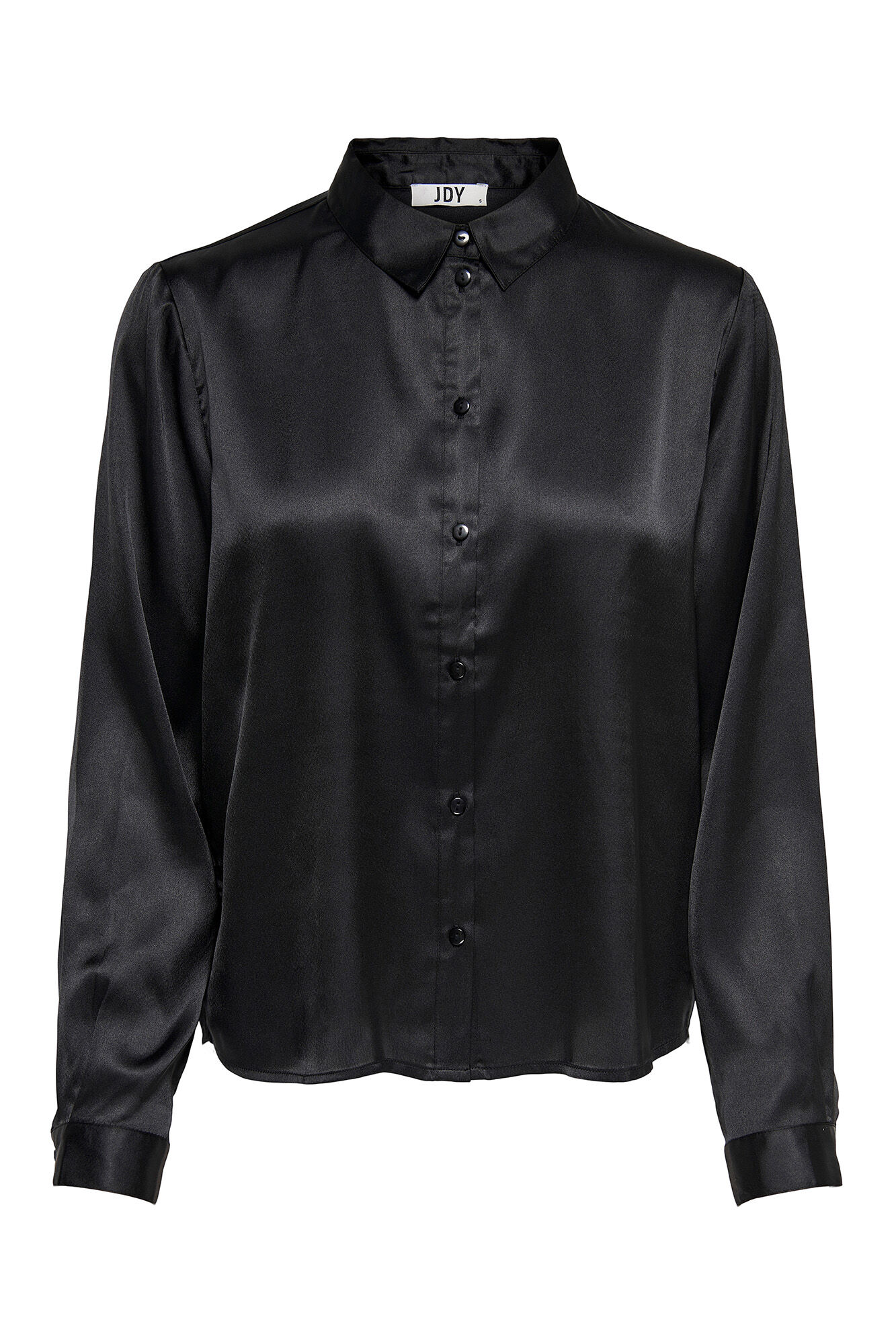 blusa de cetim de mangas compridas