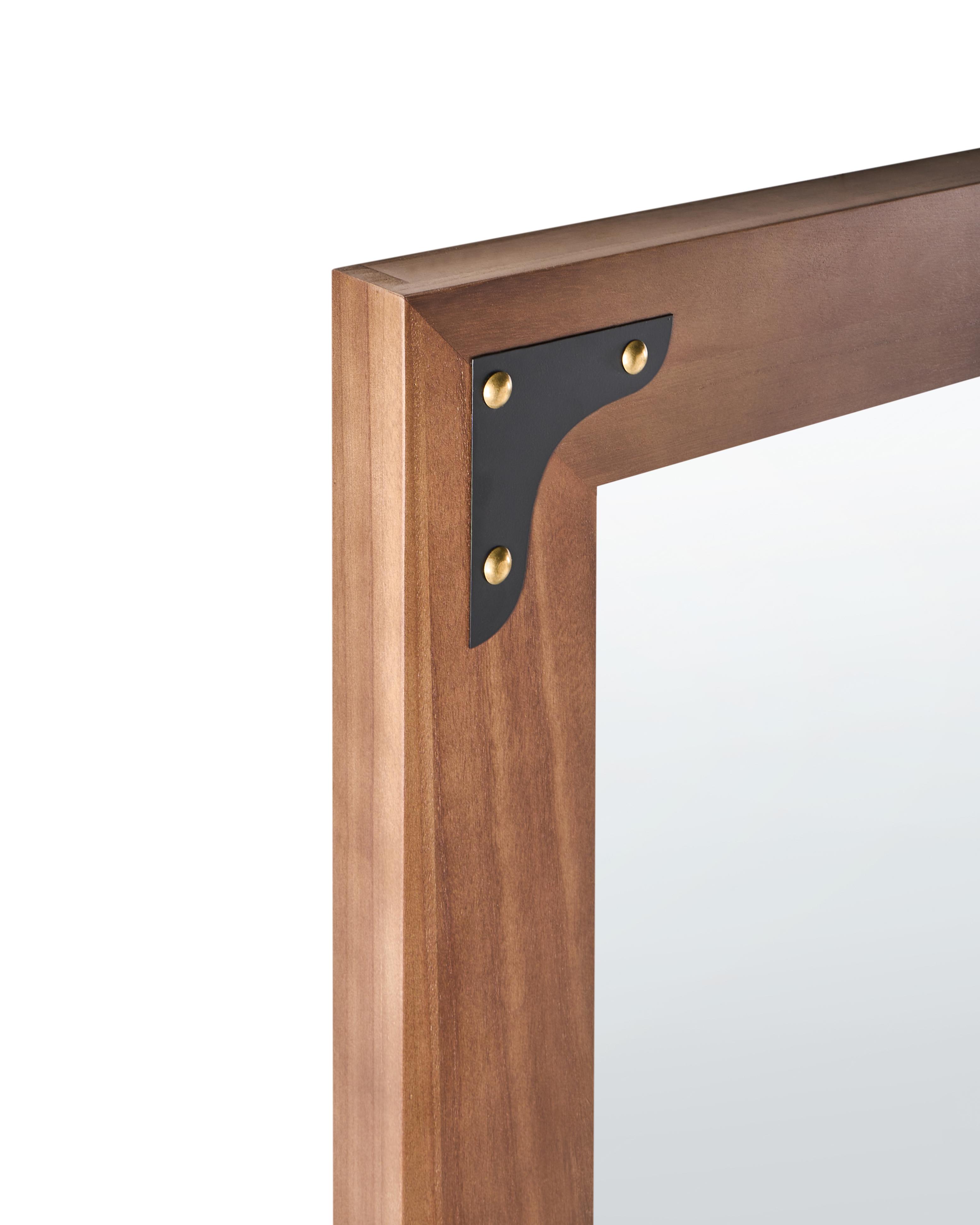 Wandspiegel BLOSVILLE 58 cm 164 cm Dennenhout Bruin